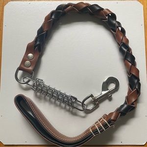 Leather Training Leash for big dogs